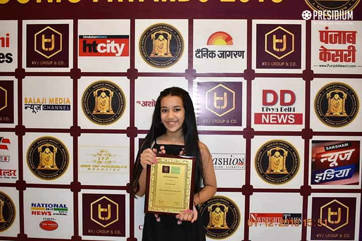 Presidium Gurgaon-57, Ace Student Vritee Manchanda Hits the Headlines